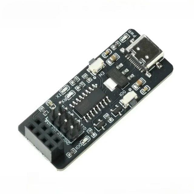 Alt view image 4 of 6 - ESP-01 ESP01S Adapter Board Transparent Transmission ESP8266 Serial Port to Module Downloader Type-C USB Interface