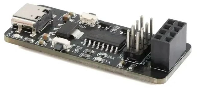 Alt view image 5 of 6 - ESP-01 ESP01S Adapter Board Transparent Transmission ESP8266 Serial Port to Module Downloader Type-C USB Interface