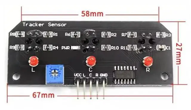 Alt view image 6 of 6 - CTRT5000 3-channel Tracking Module Line Robot Accessories 5V ligent Module 3-channel