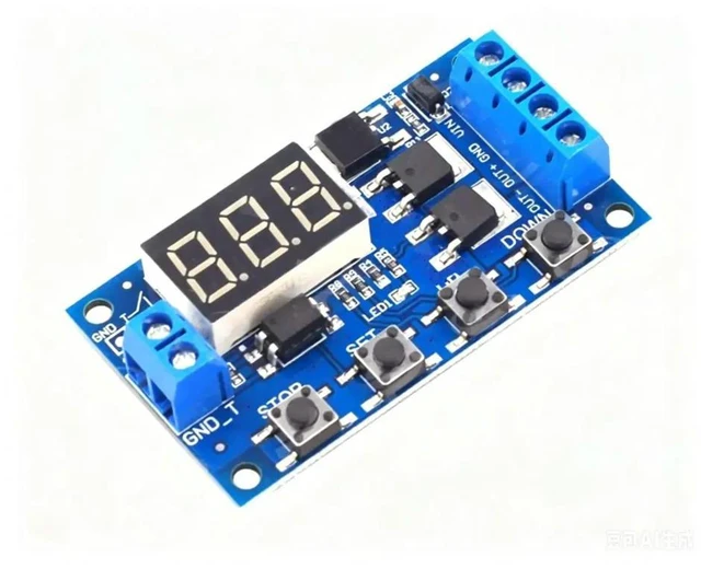Alt view image 2 of 2 - DC 12V 24V Dual MOS LED Digital Time Delay Relay Trigger Cycle Timer Delay Switch Circuit Board Timing Control Module DIY
