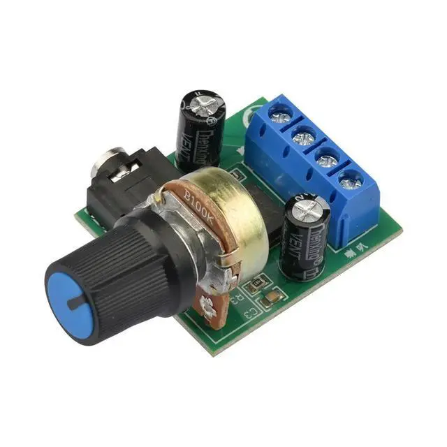 Alt view image 2 of 6 - DC 3V-12V LM386 Mono Mini Power Amplifier Board YX1667 Audio Power Amplifier Board Adjustable Volume Mini Power Amplifier Module