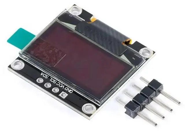 Main image of 0.96" Inch I2C IIC 12864 128X64 OLED Display Module with 4 Pin white