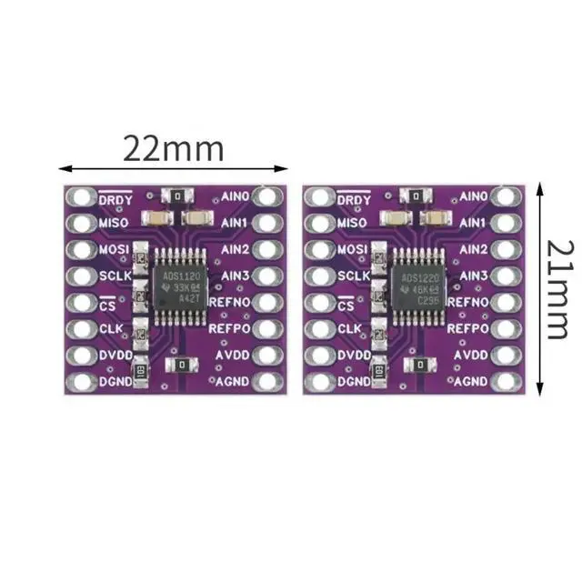 Alt view image 2 of 3 - ADS1120 ADS1220 Analog-to-digital Module ADC/SPI/low Power/16bit 24bit Analog-to-digital Converter Module