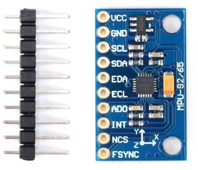 Alt view image 2 of 3 - GY-MPU9250 9 Axis Sensor Module 9 Axis Attitude Acceleration Gyroscope Sensor Module GY-9250 MPU9250 Output IIC I2C SPI
