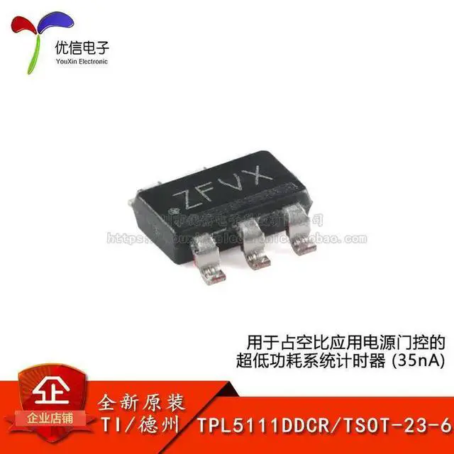 Alt view image 2 of 3 - 10PCS/LOT TPL5111DDCR TPL5111 (Marking Code: ZFVX) TSOT-23-6 Low-Power Timer IC for Duty Cycle Applications and Power
