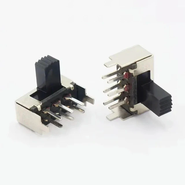 Alt view image 3 of 3 - 50pcs/lot SK-22F03 Two Speed Toggle Switch Two Speed Sliding Switch 6-pin 2-speed Horizontal Power Sliding Switch