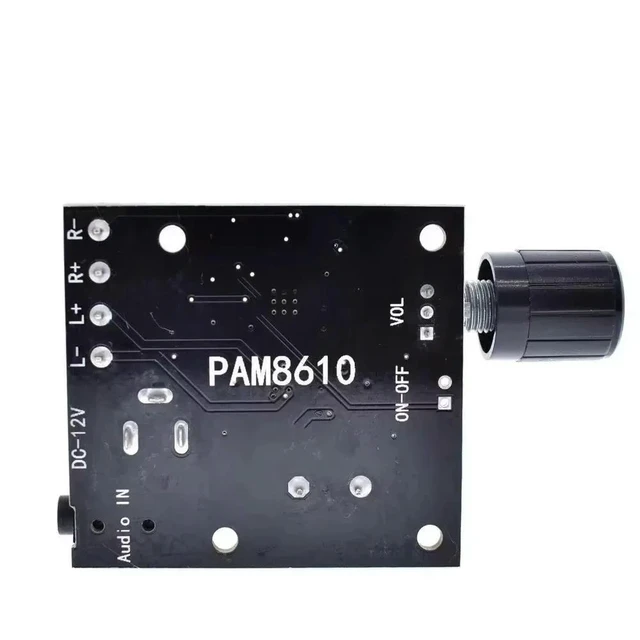 Alt view image 3 of 3 - PAM8610 Dual Channel 12V HD Amplifier Board Pure Digital Amplifier 15W*2 High Power Amplifier Module