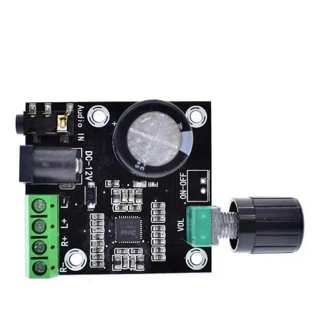 Alt view image 2 of 3 - PAM8610 Dual Channel 12V HD Amplifier Board Pure Digital Amplifier 15W*2 High Power Amplifier Module