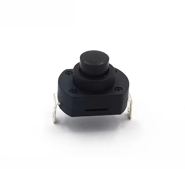 Alt view image 3 of 3 - 10pcs/lot KAN-9A Self-locking 6A High Current Button Switch Desk Lamp Switch Flashlight Button Switch