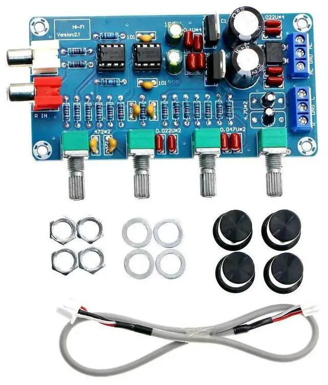 Main image of XH-M164 Electronic Tuning Board NE5532 Preamp Board with Volume Knob for High/Low Adjustment Front Module