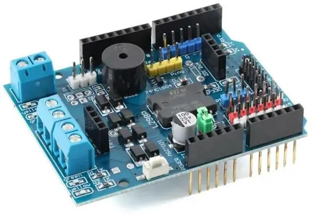 Main image of L298P DC Motor Driver Module Expansion Board Stepper Motor Car Robot Accessory Module Motor Shield Blue Board for