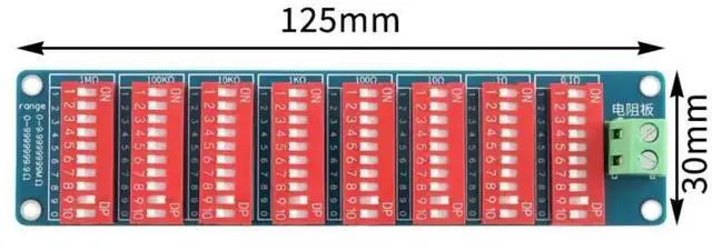 Alt view image 3 of 3 - 0.1R-9999999R Programmable Resistor Resistance Board PCB Module Eight Segment 1% Accuracy 0.1 -9999999ohm