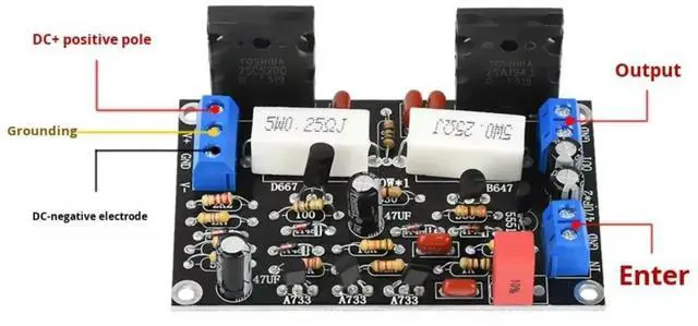 Alt view image 2 of 3 - High-Power 100W Hifi Audio Amplifier Module DC -10V-45V Mono Post-Stage Amplifier Board Linear Amplifiers and Comparators