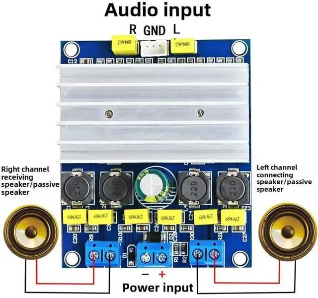 Alt view image 3 of 3 - TDA7492 High Power Digital Amplifier Board 50W*2/100W Super TA2024 TA2021 for Electronic Modules Kits Parallel Bridged