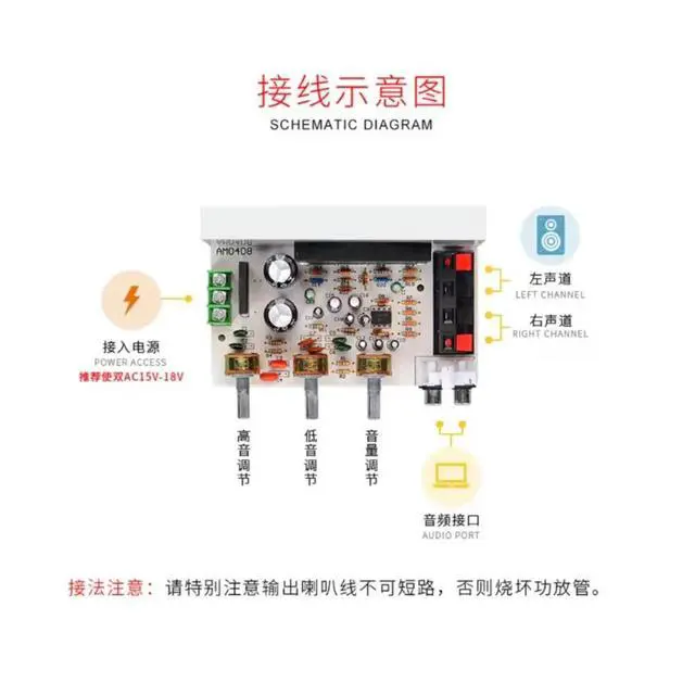 Alt view image 3 of 3 - STK Thick Film Series DX-0408 2.0 Channel 50W * 2 High Power Digital Amplifier Board Dual AC15V-18V Module