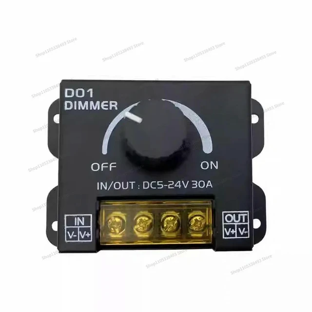 Main image of For Voltage DC5-24V RF 14 Key 30A Dimming Controller, Stepless Brightness Adjustment, Knob