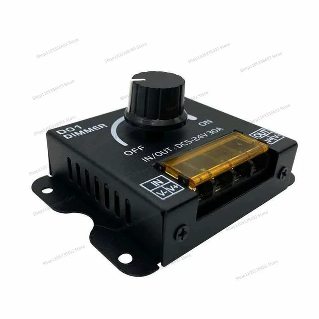 Alt view image 2 of 3 - For Voltage DC5-24V RF 14 Key 30A Dimming Controller, Stepless Brightness Adjustment, Knob