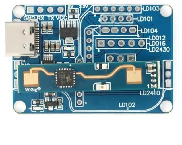 Main image of HLK-LD2410B Test Kit LD2410 FMCW 24G Human Presence Status Sensing Radar Heartbeat Detection Sensor Module HLK-LD2410B