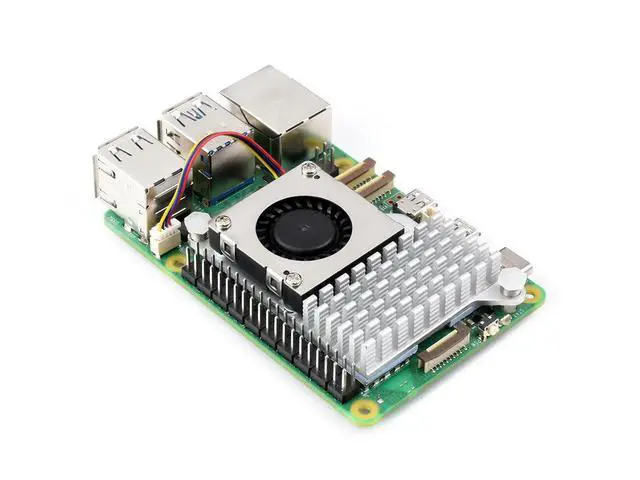 Alt view image 3 of 3 - Official Raspberry Pi Active Cooler for Raspberry Pi 5, Temperature-controlled Blower Fan, Aluminium Heatsink, With Thermal Tape