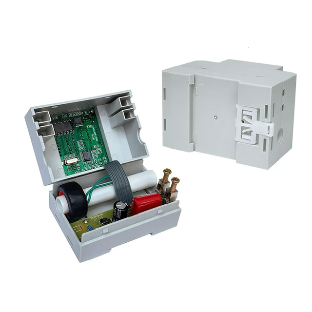 Alt view image 3 of 3 - D52-2047 Din-Rail Type Digital AC Voltmeter Ammeter Power Meter 80-300V 100A
