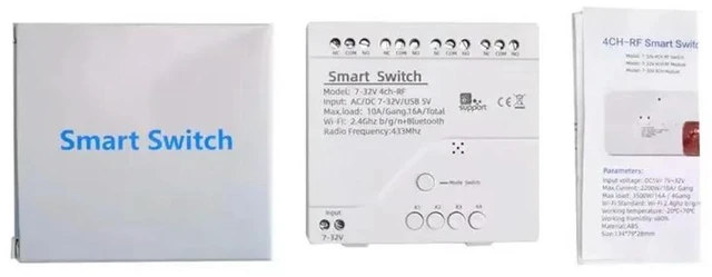 Alt view image 3 of 3 - EasyLink APP Control 4-Channel Relay RF Switch Module 433MHz Remote Control with Shell Electronic Components