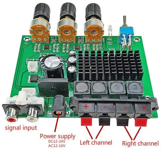 Alt view image 3 of 3 - TPA3116D2 Digital Amplifier Board 2*80w Dual Channel Audio Amplifier Module High-power XH-M570 Module