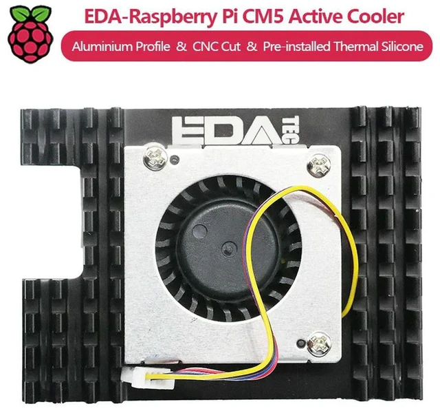 Alt view image 2 of 3 - EDA Raspberry Pi CM5 Series Cooler, active cooler, DC 5V input, maximum speed 8000 RPM, airflow 1.09 CFM