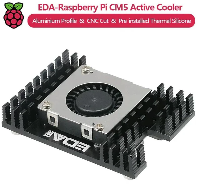 Alt view image 3 of 3 - EDA Raspberry Pi CM5 Series Cooler, active cooler, DC 5V input, maximum speed 8000 RPM, airflow 1.09 CFM
