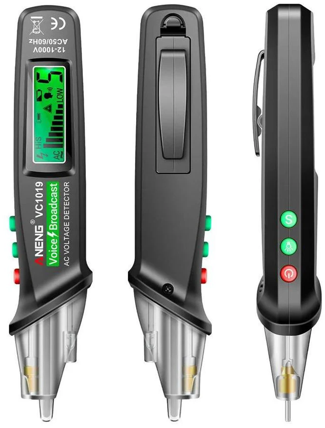 Main image of ANENG VC1019 ligent Voice Broadcast Tester Pen 12V-1000V Infrared Sensor Positioning Voltage Tester Electric Wire OEM