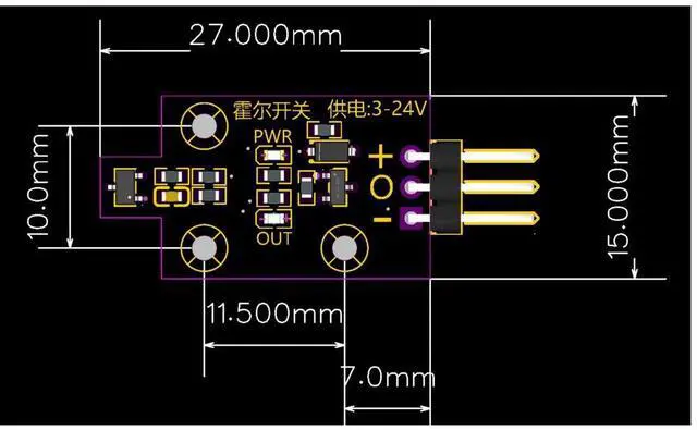 Main image of Tailkuke Hall Sensor Module Magnetic Proximity Switch Magnetic Induction Switch Wide Voltage Hall Switch