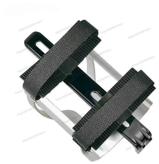 Alt view image 3 of 3 - For Bicycle Kettle Holder Adjustable Opening Mountain Road Bike Cup Holder Velcro Aluminum Alloy Water Cup Holder