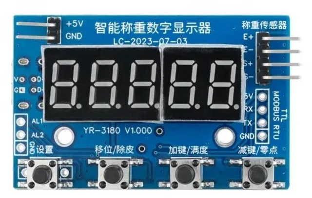 Alt view image 3 of 3 - HX711 Load Cell AD Weight Pressure Sensor AD Module Display 24-bit Weighing Instrument Electronic Scale Type-C 5V TTL Modbus RTU