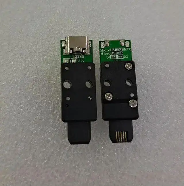 Main image of MICRO 5-pin Adapter, All-plastic Male Connector, Androidss Female to MICRO Male, Black Rubber