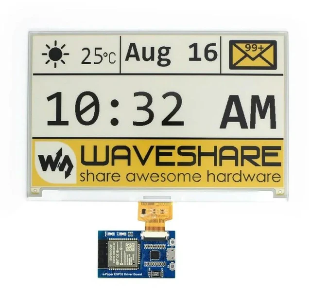Main image of Waveshare Universal e-Paper Driver Board with Bluetooth SoC ESP32 Onboard Supports Various SPI e-Paper Raw Panels