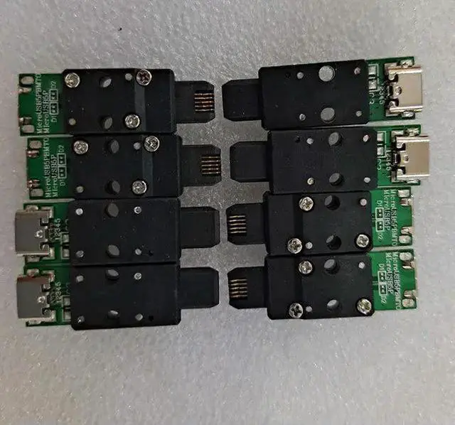 Alt view image 3 of 3 - MICRO 5-pin Adapter, All-plastic Male Connector, Androidss Female to MICRO Male, Black Rubber