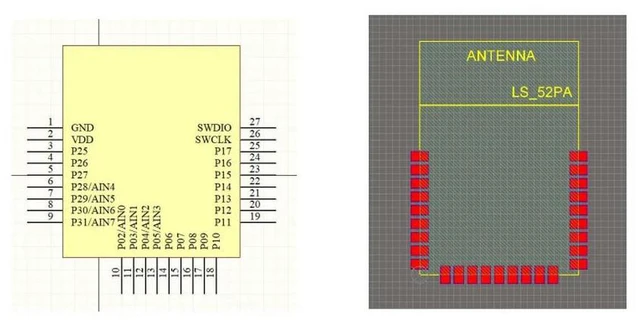 Alt view image 3 of 3 - Nordic NRF52832 Nrf52810 PA Bluetooth 5.0 BLE Module 2.4G Low Power Serial Transmission