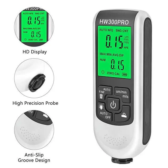 Alt view image 2 of 3 - HW-300PRO Digital Car Coating Paint Thickness Gauge for Cars Paint Film Powder Thickness Gauge Tester Manual Paint Tool
