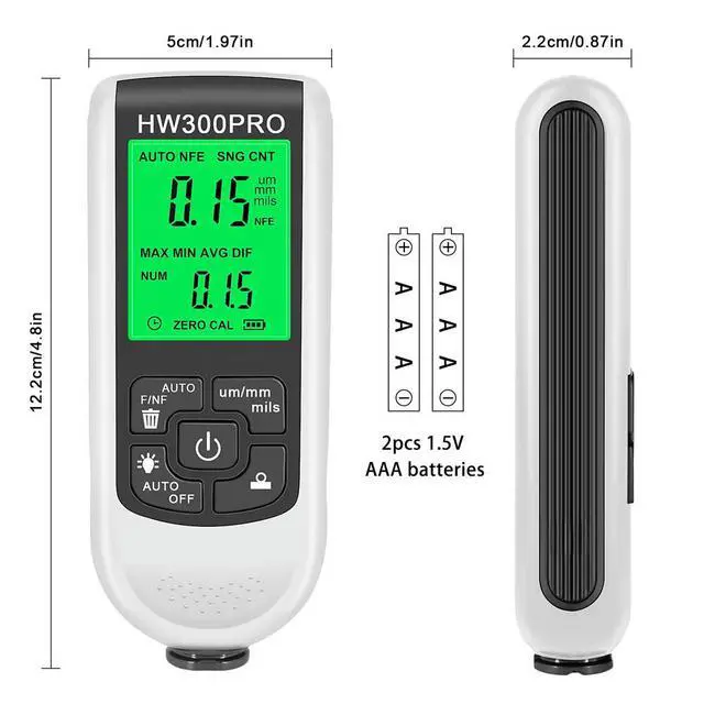 Alt view image 3 of 3 - HW-300PRO Digital Car Coating Paint Thickness Gauge for Cars Paint Film Powder Thickness Gauge Tester Manual Paint Tool