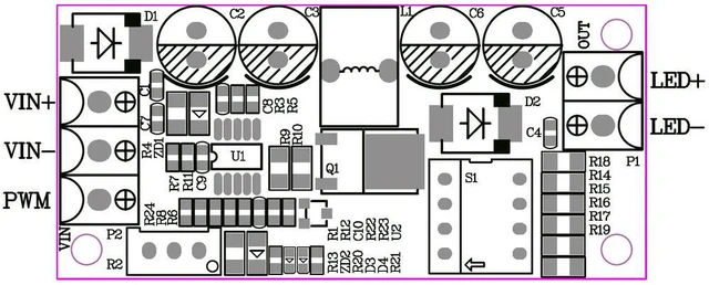 Alt view image 3 of 3 - Boost Module PWM Dimming Constant Current Constant Voltage Output BOOST Boost Circuit LED Constant Current Driver