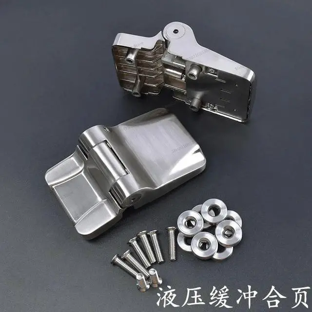 Alt view image 2 of 3 - For Public Toilet Hinge, Bathroom Partition Hardware Accessories, Spring Hydraulic Buffer Silent Silent Self-closing Door Hinge