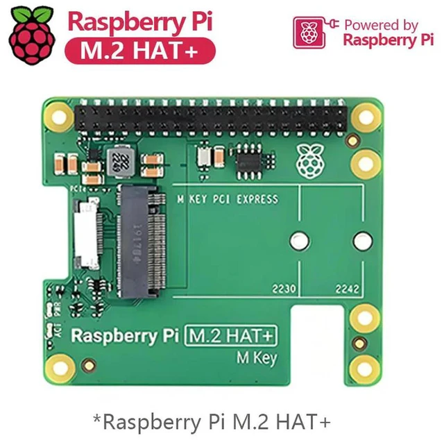 Alt view image 3 of 3 - Raspberry Pi 5 Official PCIe to M.2 NVMe SSD Raspberry Pi M.2 HAT+ for Raspberry Pi 5