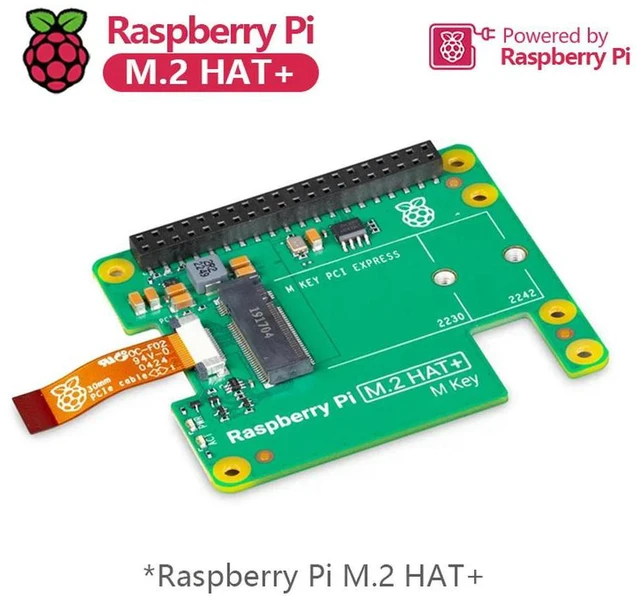 Alt view image 2 of 3 - Raspberry Pi 5 Official PCIe to M.2 NVMe SSD Raspberry Pi M.2 HAT+ for Raspberry Pi 5