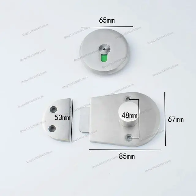 Alt view image 2 of 3 - For Bathroom Partition Accessories/precision Casting 304 Stainless Steel Manned Unmanned Instruction Latch Door