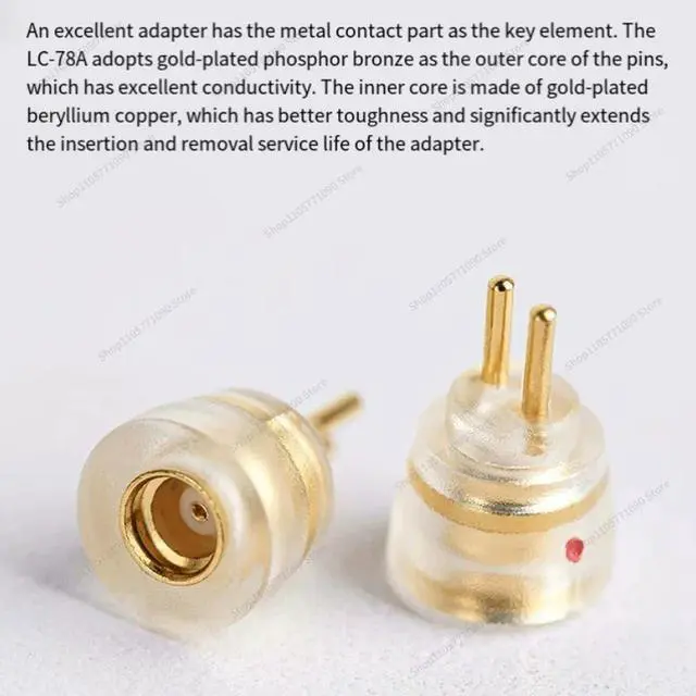 Alt view image 2 of 3 - For LC-78A 0.78 2Pin Circular MMCX Female Headphone Adapter Plug FD11/FH11 Universal
