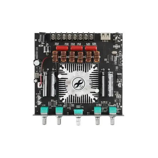 Alt view image 3 of 3 - XY-S220H TDA7498E 2.1 Channel BT 5.1 Subwoofer Amplifier Board 160WX2+220W Power Audio Stereo Amplifier Board Bass AMP