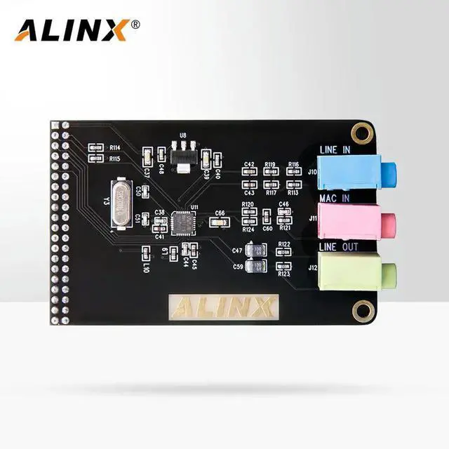 Alt view image 2 of 3 - ALINX Black Gold Matching Audio Capture Module WM8731 AN831