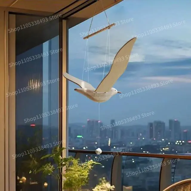 Alt view image 2 of 3 - For Seagull Creative Wooden Seagull Balcony Bedroom Charm Bird Decoration
