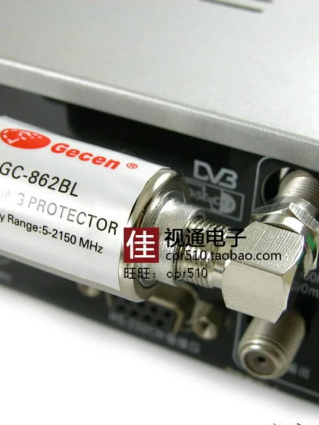Alt view image 2 of 3 - TV Antenna Lightning Arrester Cable Set-Top Box Lightning Arrester Coaxial Cable Lightning Arrester with Right Angle F-Tip