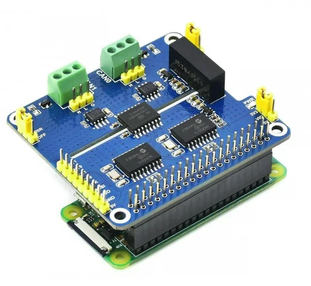 Alt view image 3 of 3 - Waveshare 2-CH CAN HAT 2-Channel Isolated CAN Expansion HAT, Dual Chips Solution Multi Onboard Protection