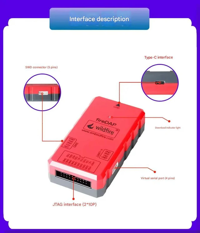 Alt view image 2 of 3 - DAP Emulator High-Speed STM32 Downloader Emulator Programmer Replacement for STLINK